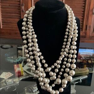 J crew gray pearl necklace